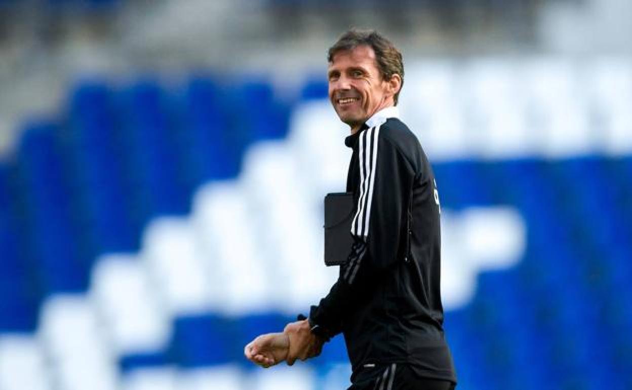 José Ángel 'Cuco' Ziganda, entrenador del Oviedo. 