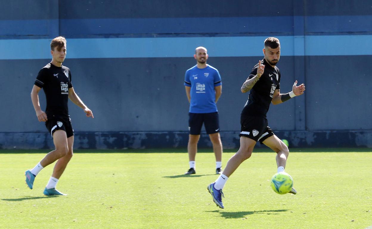 Vadillo, en un entrenamiento el viernes. 