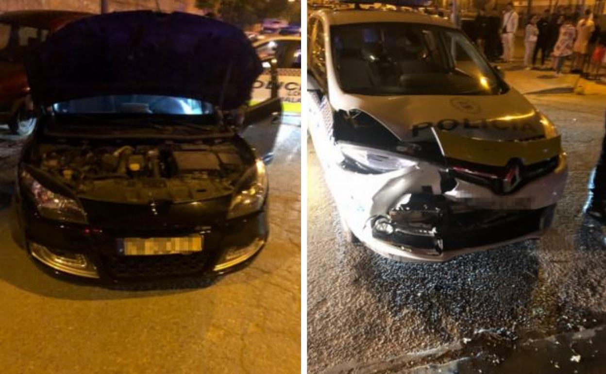 Detenido en Málaga tras colisionar con la policía en su fuga con un coche robado y bajo los efectos del alcohol