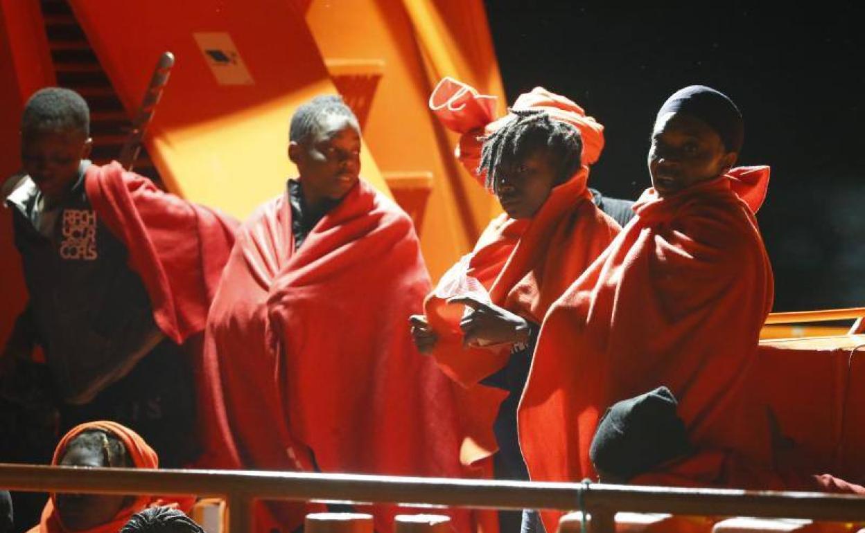 Inmigrantes interceptados este fin de semana en Gran Canaria. 