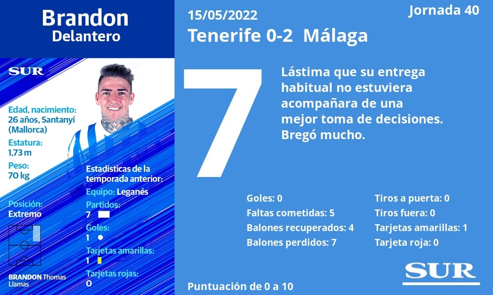 Fotos: Notas a los jugadores del Málaga en Tenerife