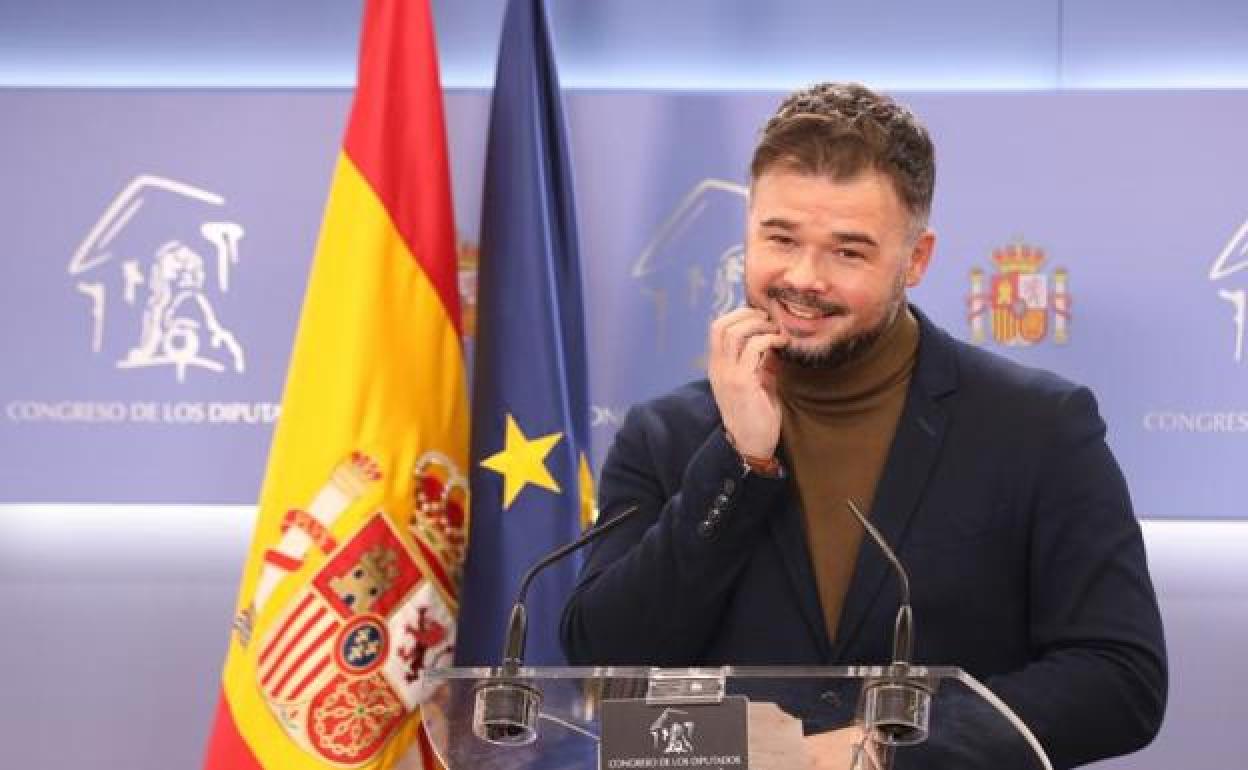 El portavos de ERC Gabriel Rufián. 