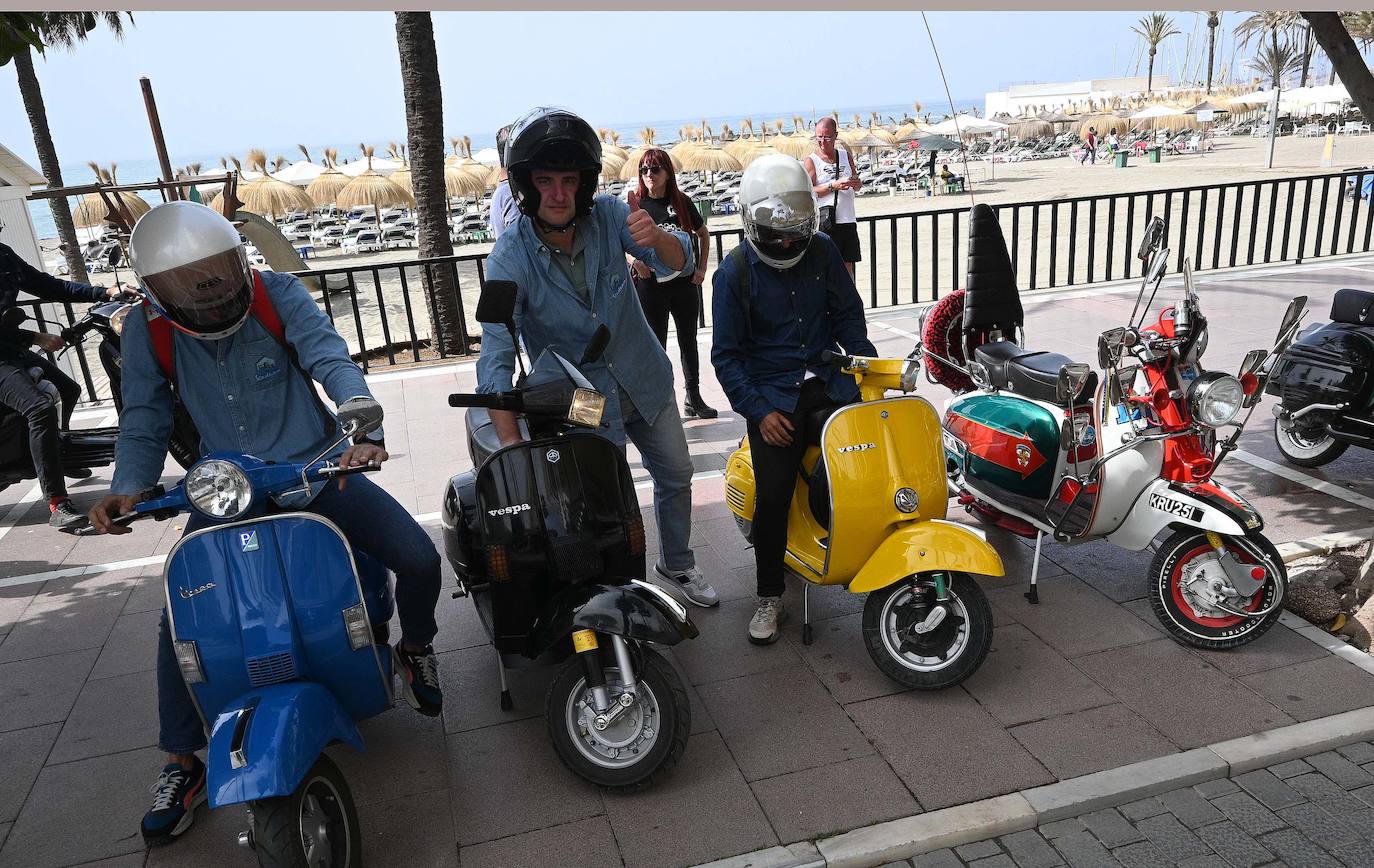 Las motos clásicas recorren Marbella. 