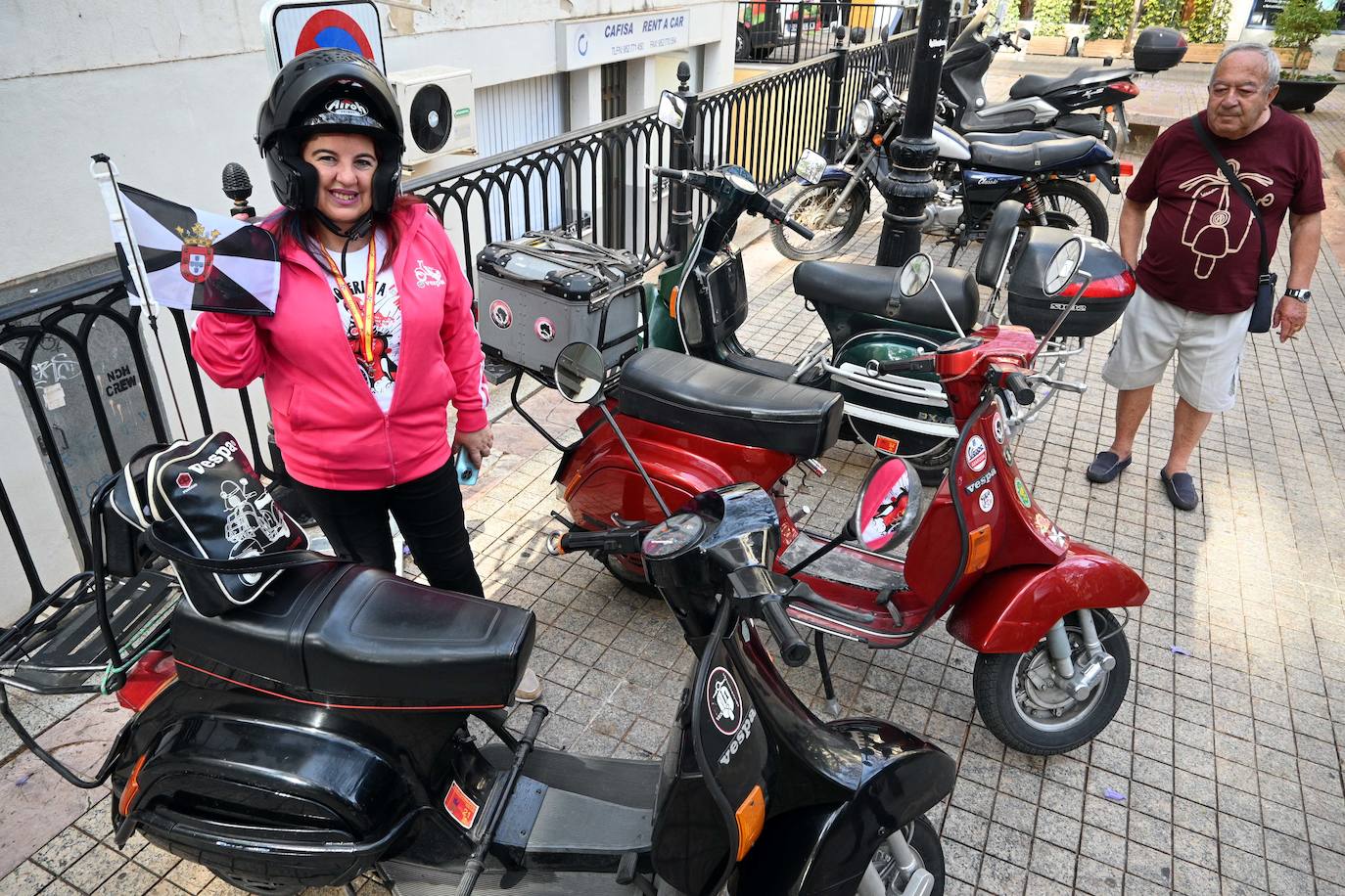 Las motos clásicas recorren Marbella. 