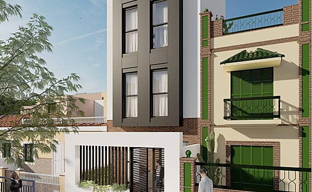 Proyecto de hostal de ocho habitaciones en la avenida del Arroyo de los Ángeles. 