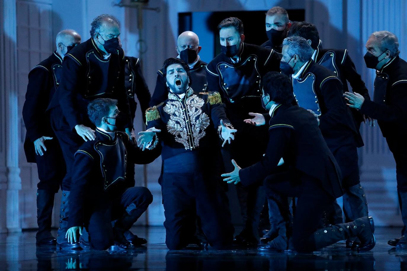 Ensayos de Il Trovatore en el Cervantes. 