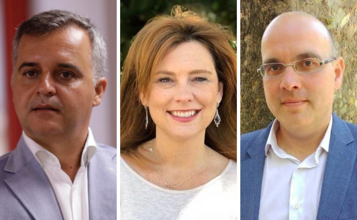 Pareja de Vega, Sánchez y Fernández, de izquierda a derecha.