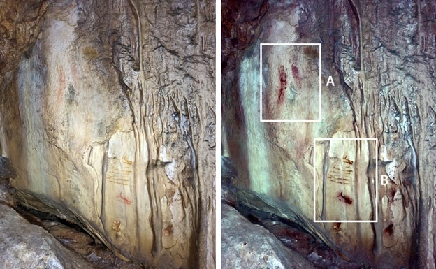 Las dos fases artísticas en la Cueva de Ardales.