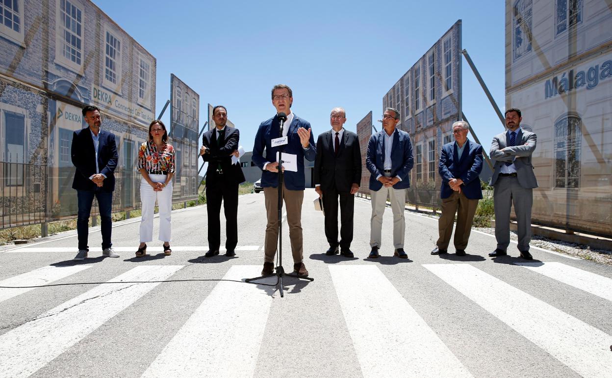 Núñez Feijóo, en su visita al Parque Tecnológico. 