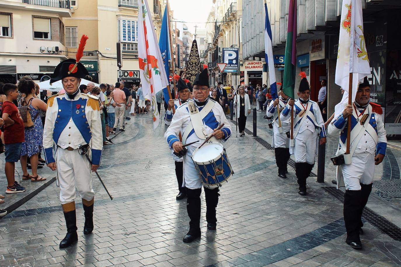 Procesión de los Santos Patronos por el Centro de Málaga. 