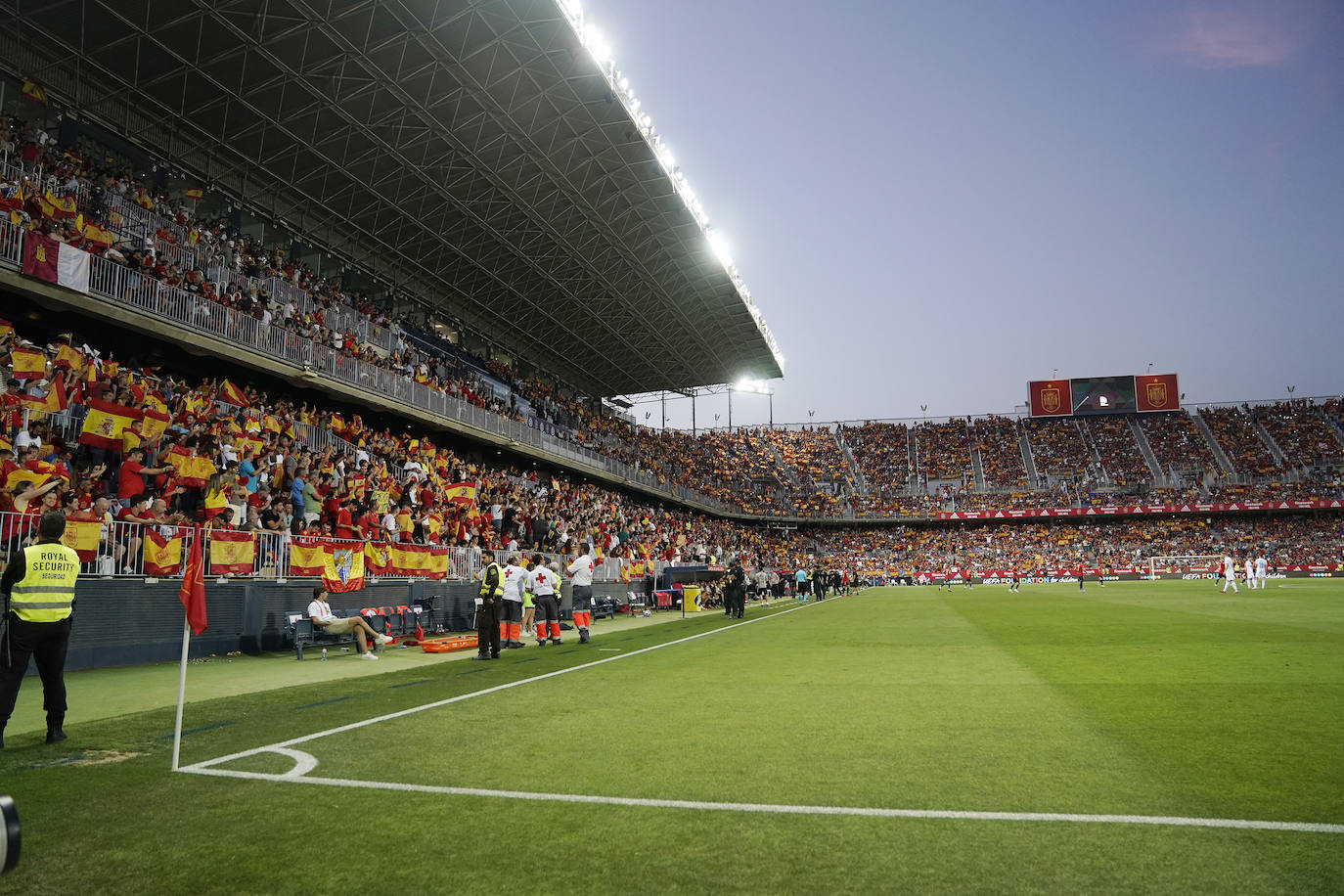 La Rosaleda, llena para ver a La Roja en este partido de Liga de Naciones