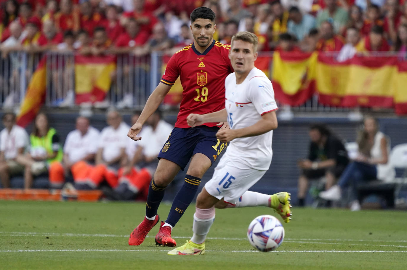 La Rosaleda, llena para ver a La Roja en este partido de Liga de Naciones