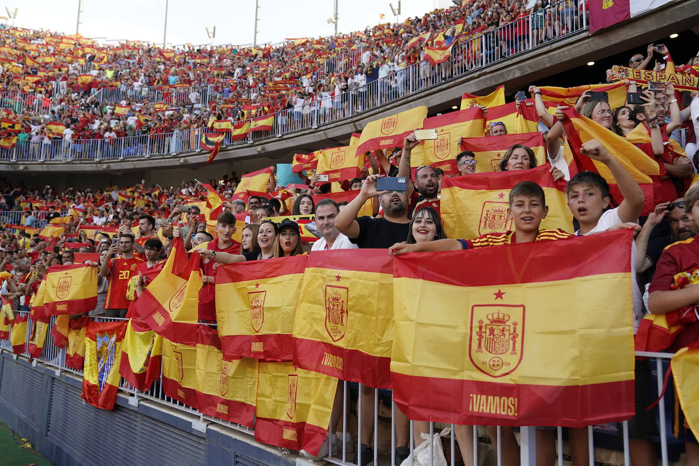 La Rosaleda, llena para ver a La Roja en este partido de Liga de Naciones