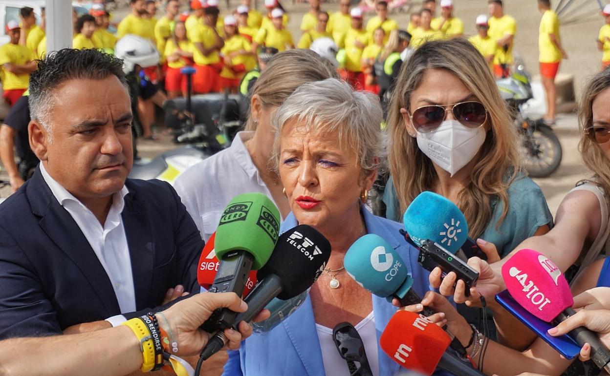 Porras, durante la presentación del operativo de playas. 