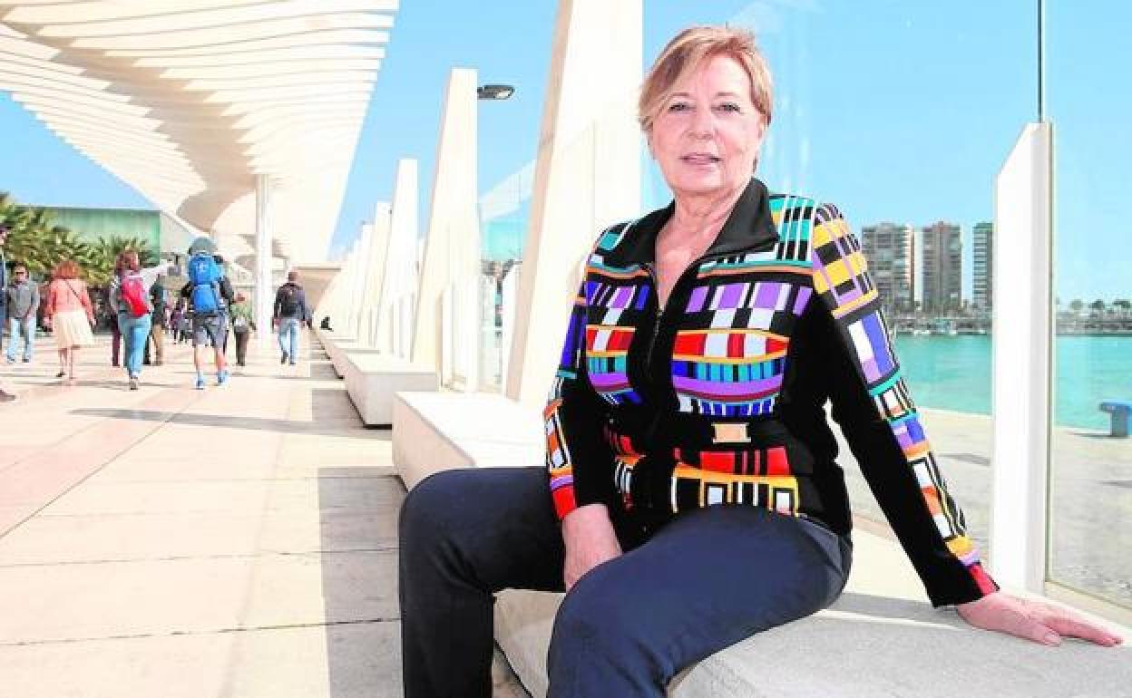 Celia Villalobos, en una imagen de archivo en el muelle dos del puerto de Málaga.