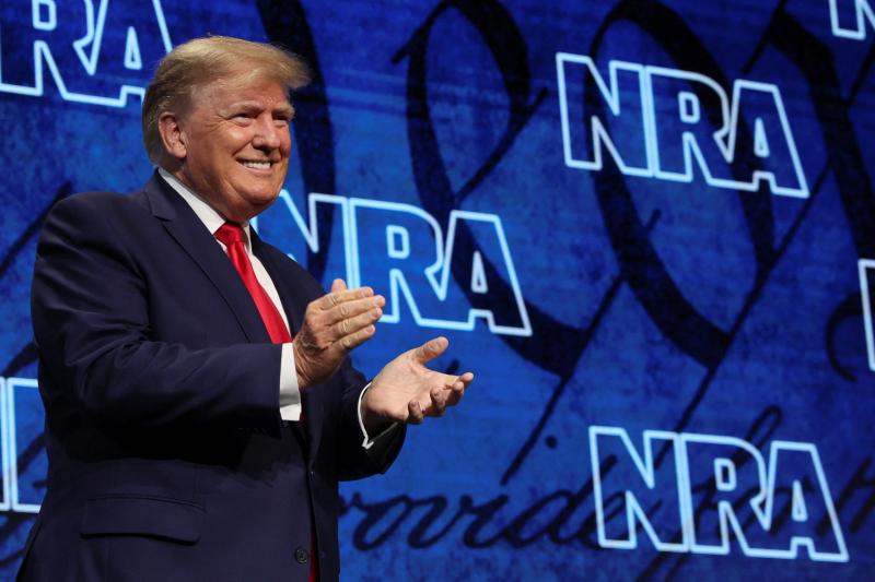 Trump, durante un reciente discurso en la asamblea de la Asociación Nacional del Rifle. 