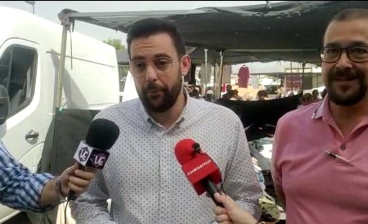 Víctor González y Francisco Medina, en una rueda de prensa. 