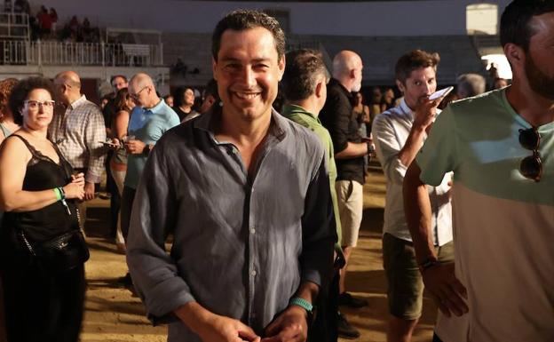 Juanma Moreno, durante los conciertos. 