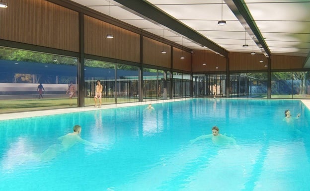 Imagen principal - La piscina tendrá 25 metros y zonas verdes integradas en el entorno. 