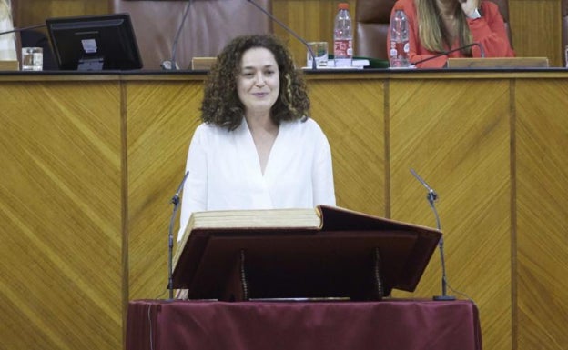 Inmaculada Nieto, en su toma de posesión como parlamentaria.