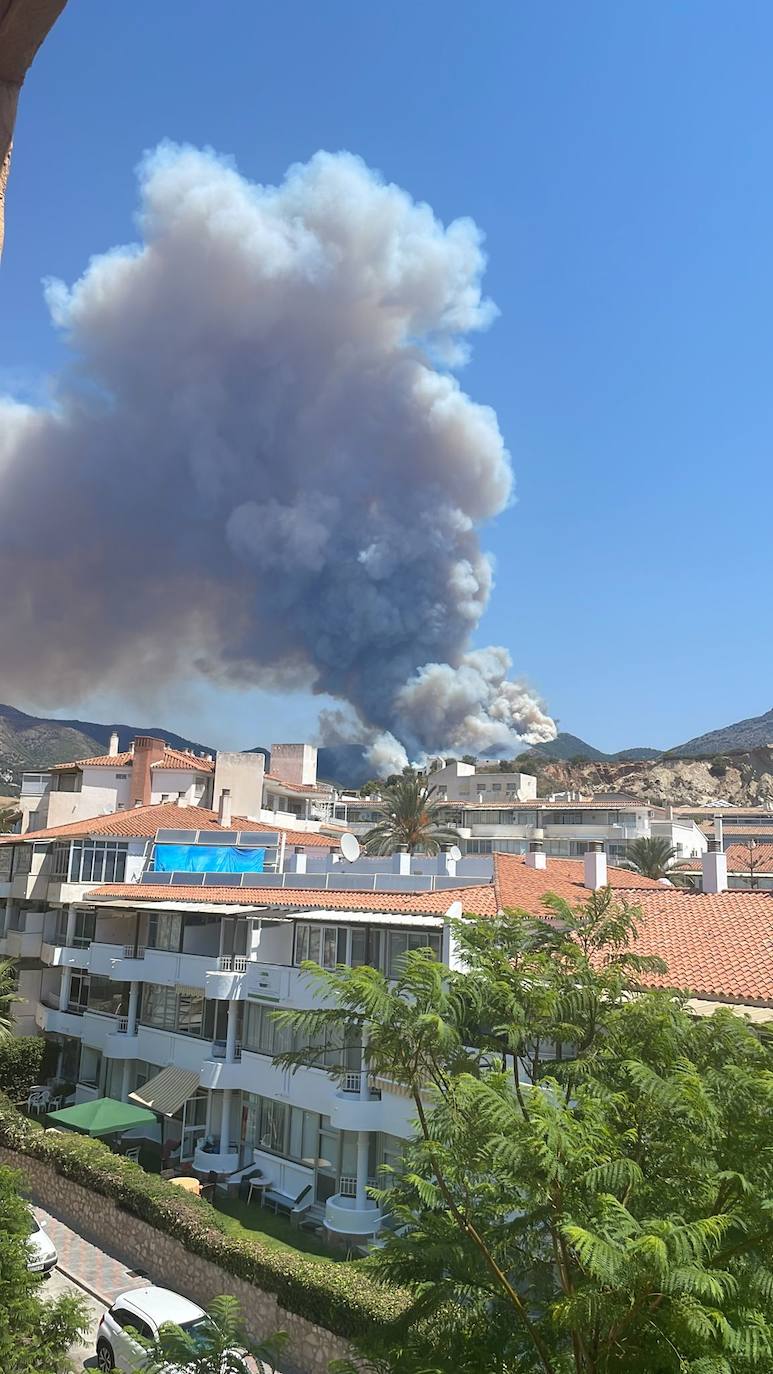 La columna del humo se veía desde prácticamente todo el litoral occidental, incluso desde la capital 