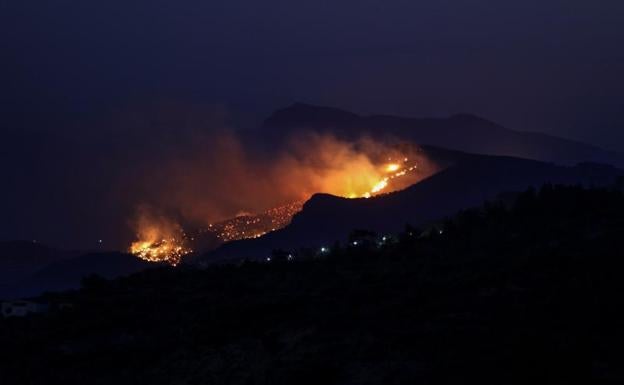 Incendio en la isla de Samos el 13 de julio. 