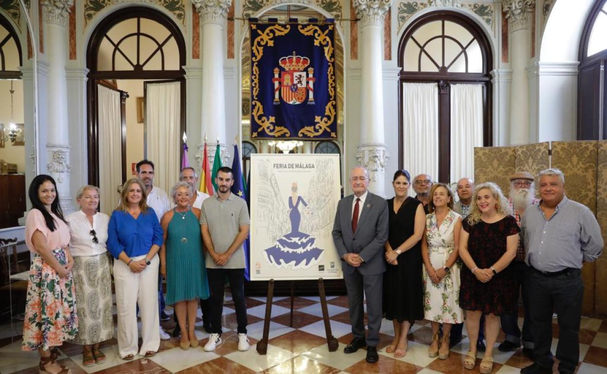 Presetnación del cartel de la Feria de Málaga, en el Ayuntamiento. 