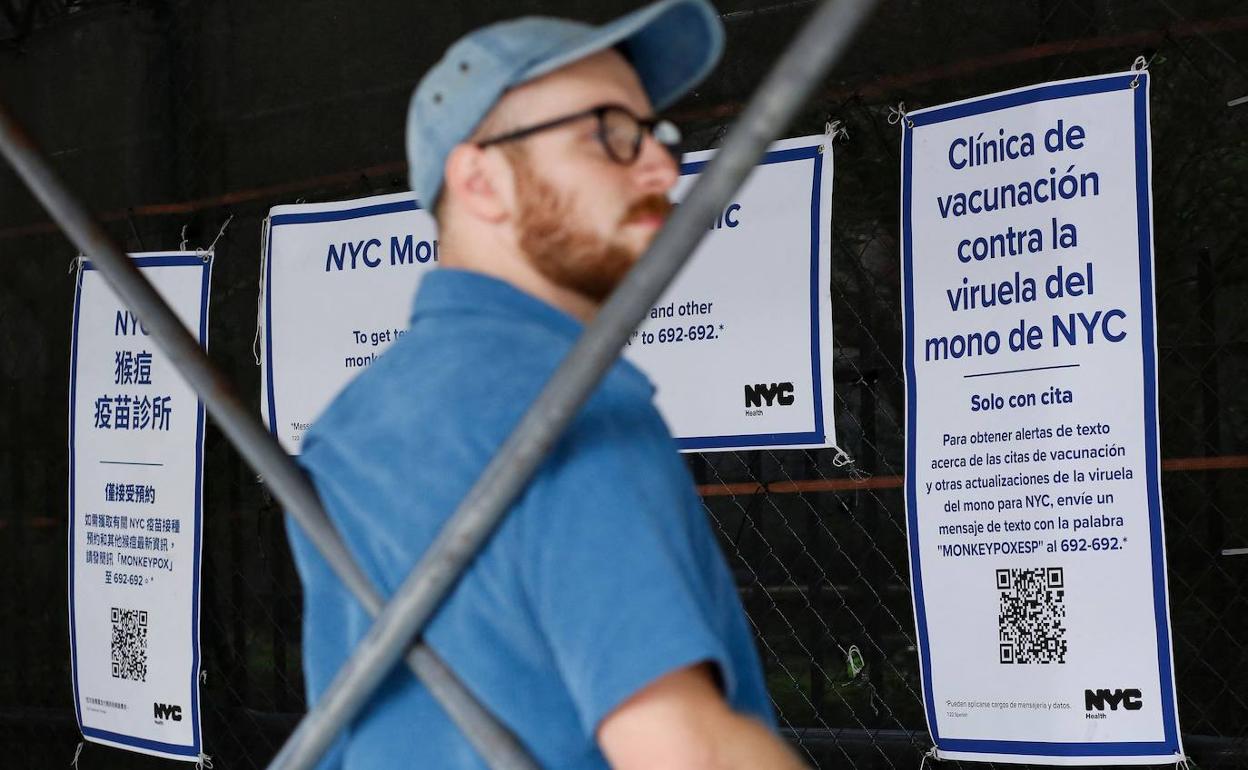 Punto de vacunación contra la viruela del mono en Nueva York.