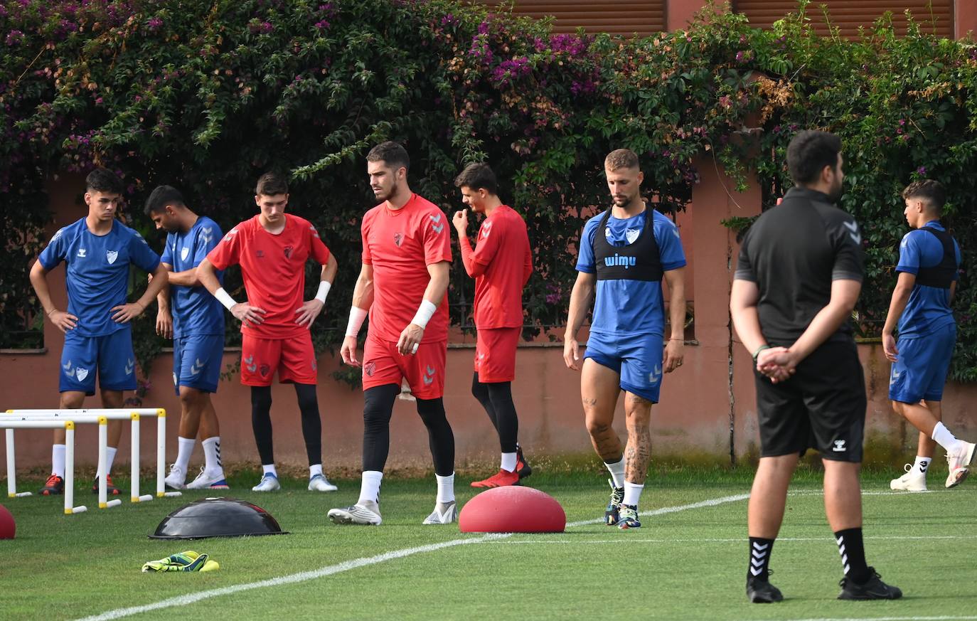 La expedición blanquiazul, lideraba por el técnico Pablo Guede, está formada por 30 jugadores. La lista completa la componen los profesionales Manolo Reina, Rubén Yáñez, Esteban Burgos, Ramalho, Juande, Juanfran, Bustinza, Javi Jiménez, Peybernes, Escassi, Genaro, Ramón, Febas, Luis Muñoz, Jozabed, Álex Gallar, Rubén Castro, Fran Sol y Pablo Chavarría; los canteranos Carlos López, Arturo, Andrés Caro, Víctor Olmo, Moussa, Dani Lorenzo, Issa Fomba, Haitam, Álex Rico y Loren; y el delantero a prueba, Adrián López, quien aspira a tener ficha. El equipo malaguista se hospeda en el complejo hotelero Sol Marbella Estepona Atalaya Park, que cuenta con sus propias instalaciones deportivas para desarrollar los entrenamientos.