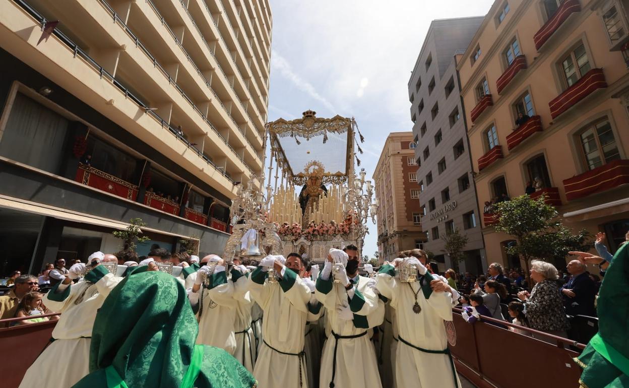 La Virgen del Amparo el pasado Domingo de Ramos. 