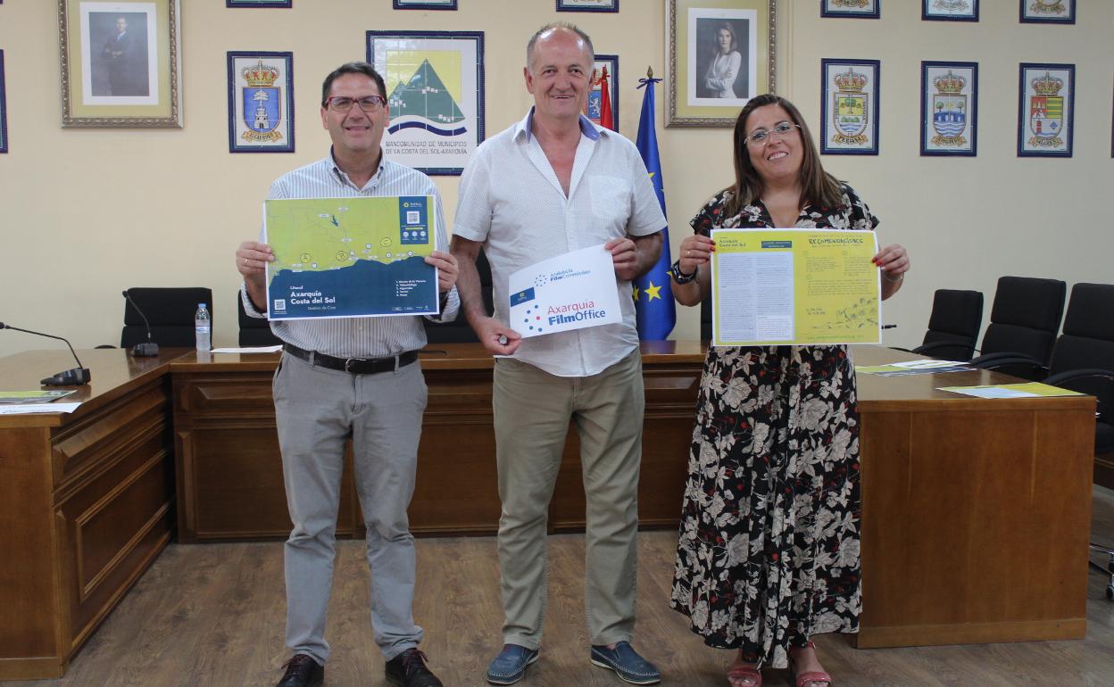 Acto de presentación de la iniciativa promocional de rodajes en la Axarquía en la sede de la Mancomunidad Oriental. 