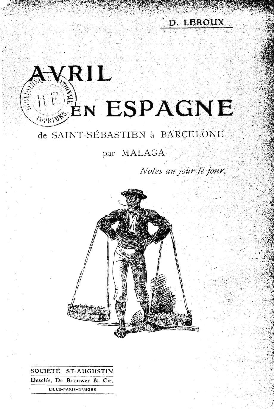 Portada del libro, con un cenachero. 