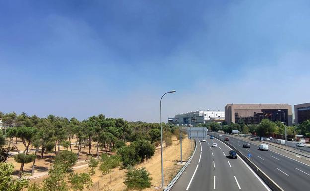 Madrid, bajo el humo de los grandes incendios de Portugal