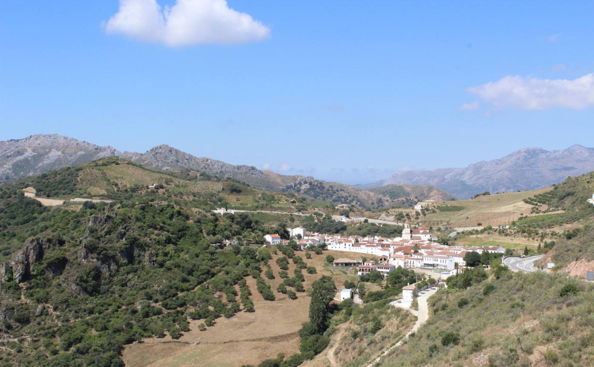 En la carretera Ronda-Algeciras, antes de llegar a Atajate, hay un mirador para ver el pueblo