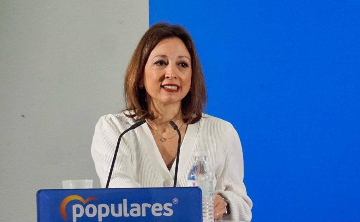 Navarro en una comparecencia en la sede del PP de Málaga.