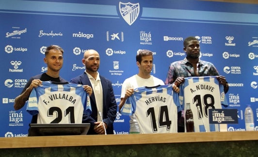 Fran Villalba, Manolo, Hervías y N'Diaye. 