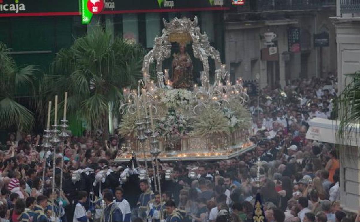 La Virgen de la Victoria vuelve a ser procesionada este fin de semana. 