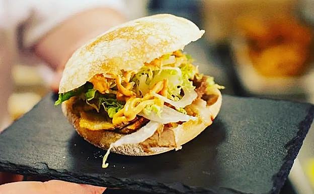 Mollete de Panadería Máximo en tamaño más pequeño para esta elaboración del restaurante Tragatá de Benito Gómez