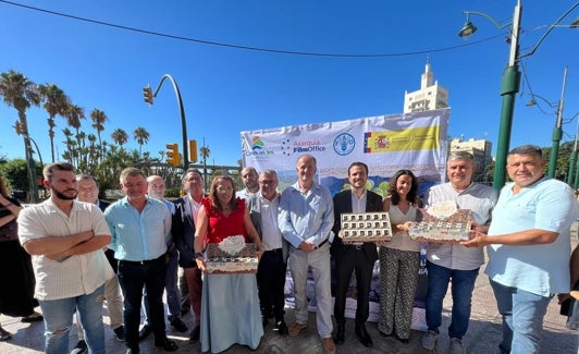 Presentación de la campaña, este viernes en la plaza de La Marina de la capital. 