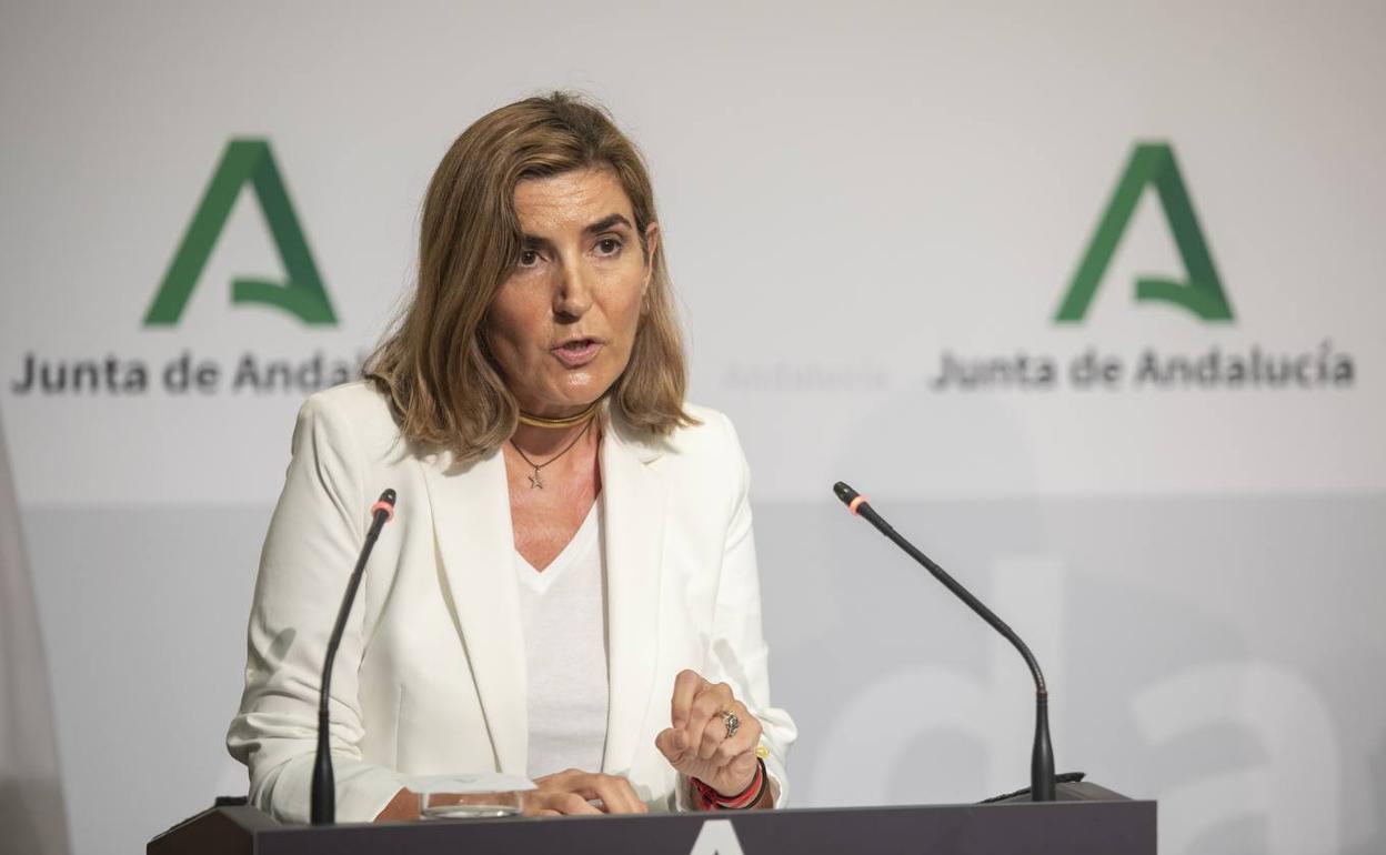 Rocío Blanco, en su comparecencia tras el Consejo de Gobierno. 