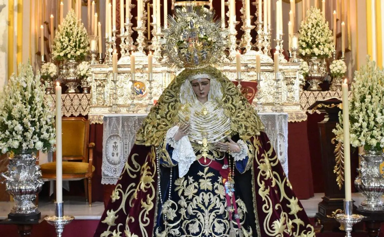 La Virgen de las Angustias, en sus cultos del pasado año. 