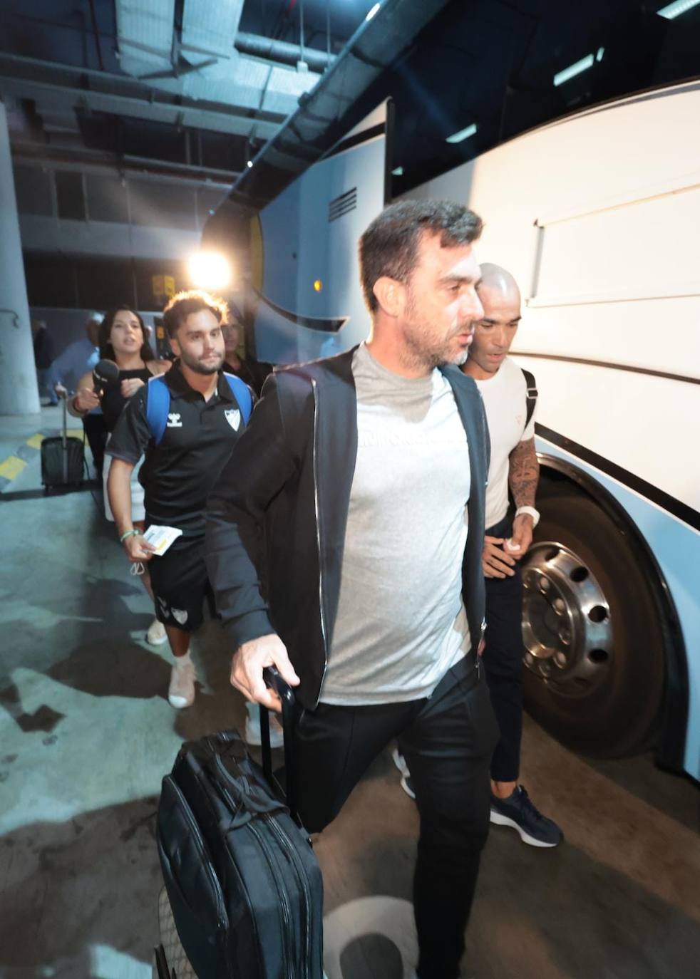 Los dirigentes del Málaga se reunieron con el entrenador en La Rosaleda 