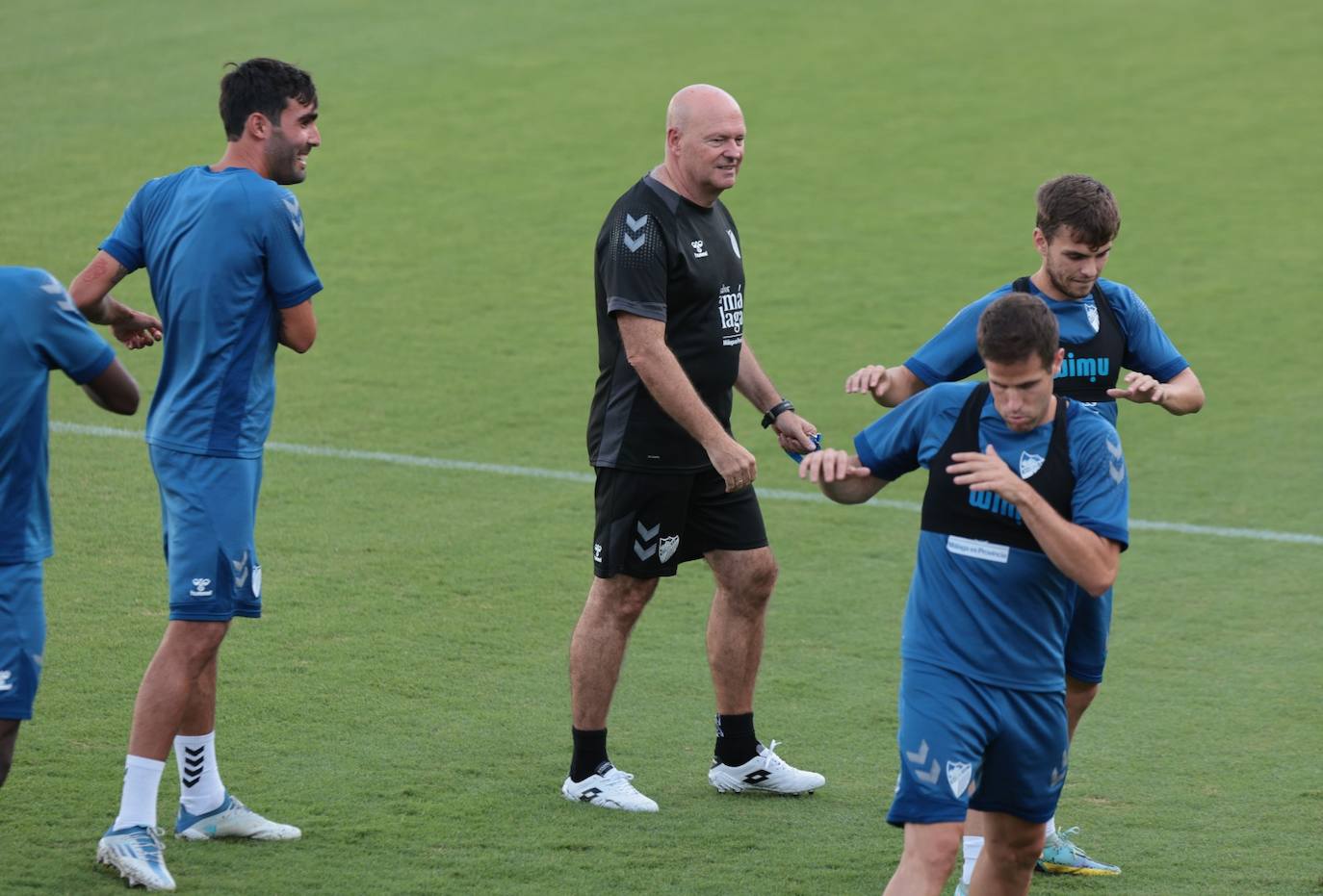 Primer entrenamiento de Pepe Mel como técnico del Málaga. 