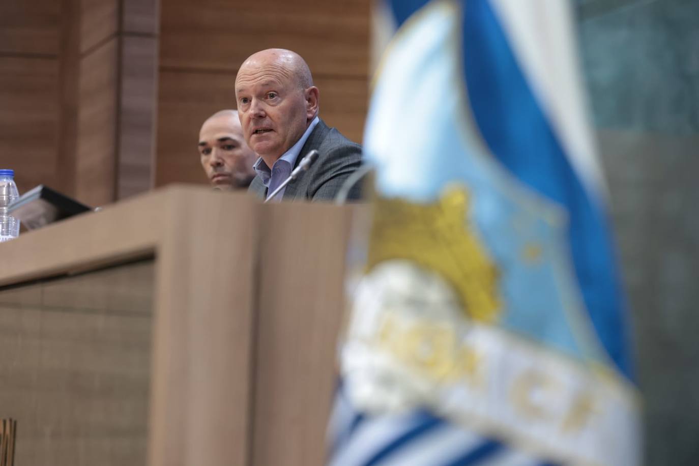 Presentación de Pepe Mel como nuevo entrenador del Málaga. 