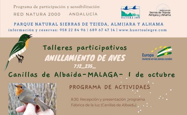 Cartel promocional de la actividad prevista para este próximo sábado en la localidad axárquica. 