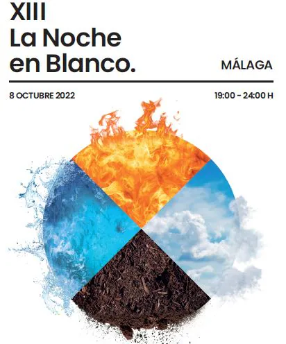 Cartel promocional de La Noche en Blanco de Málaga 2022. 