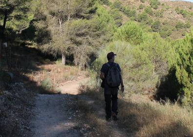 Imagen secundaria 1 - Estado actual de la ermita que fue destruida por un rayo. Desde el camino se pueden ver algunos aerogeneradores. Tras pasar por el cementerio, la ruta se adentra en el pueblo.