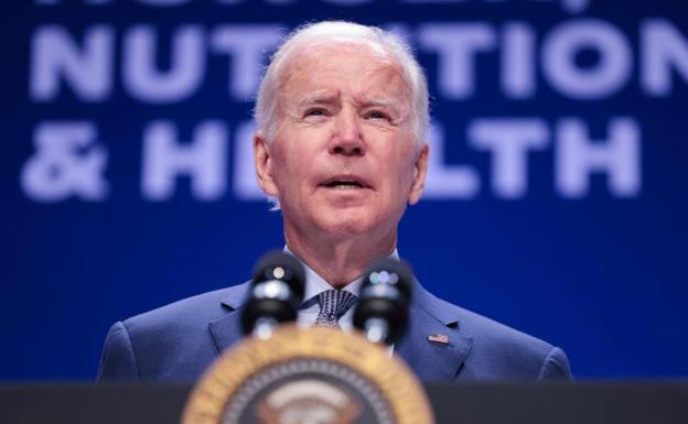 El presidente estadounidense, Joe Biden, durante una conferencia en la Casa Blanca sobre la inseguridad alimentaria. 