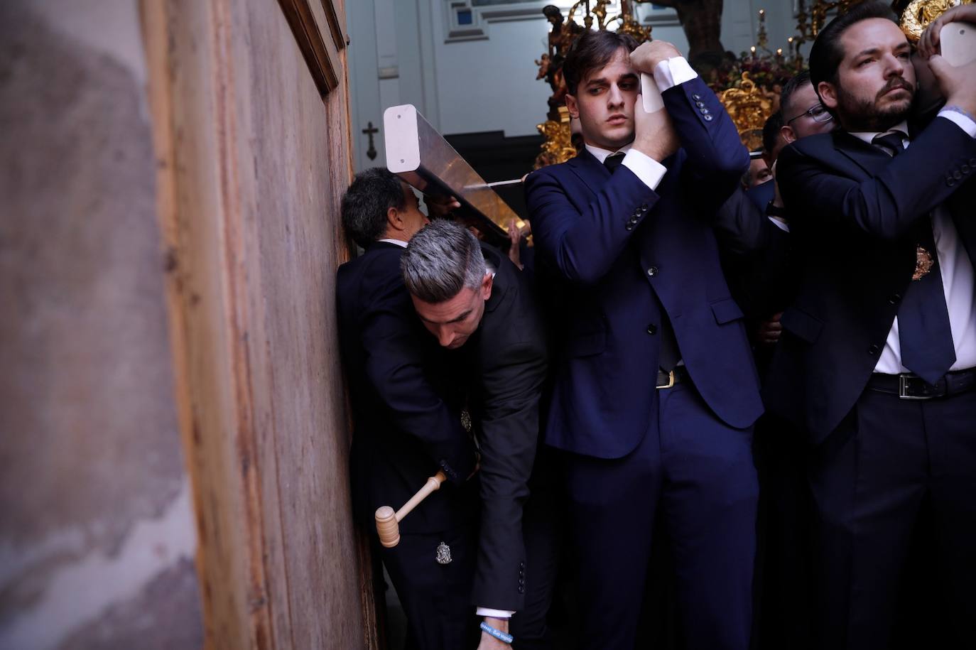Procesión extraordinaria por el Centro de Málaga del Cristo de la Agonía. 