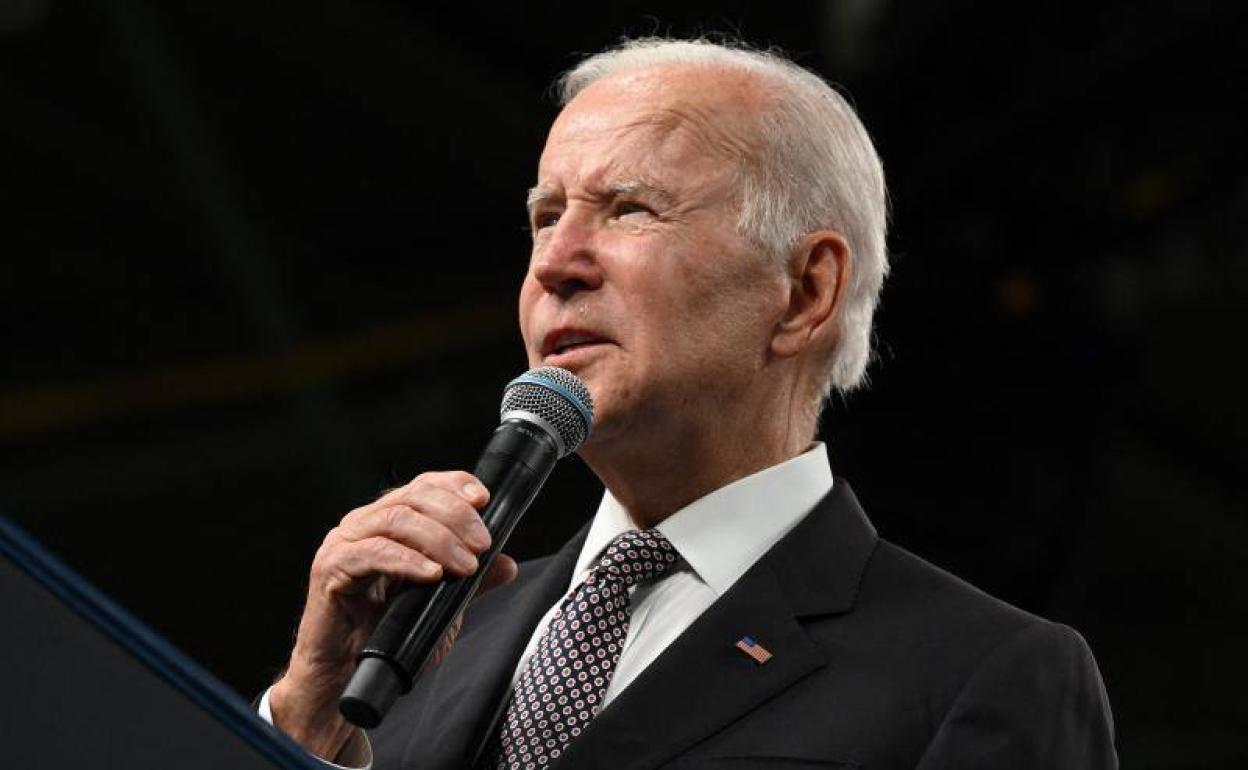 El presidente de Estados Unidos, Joe Biden, este jueves en un acto en Nueva York.